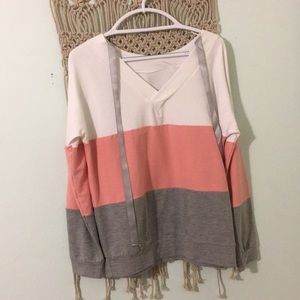 tri color sweatshirt
